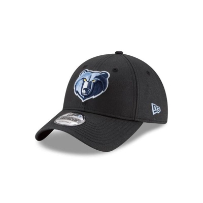 Black Memphis Grizzlies Hat - New Era NBA Waxed Canvas 9TWENTY Adjustable Caps USA6194230